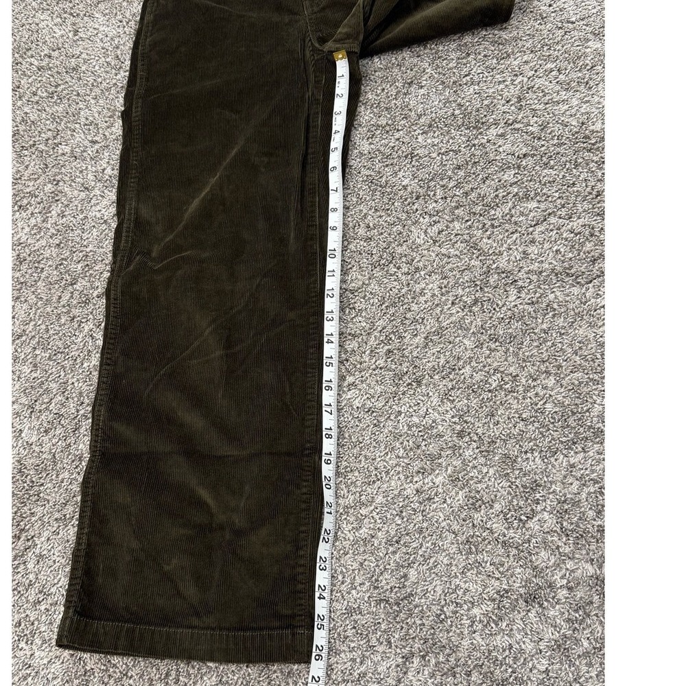 Madewell Corduroy Wide Leg Pants Olive Green High Rise Trousers 28 x 26 - Picture 4 of 4
